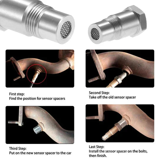 Premium Auto O2 Sensor Adapter – M18x1.5 Check Engine Light Fix & Elimination Solution