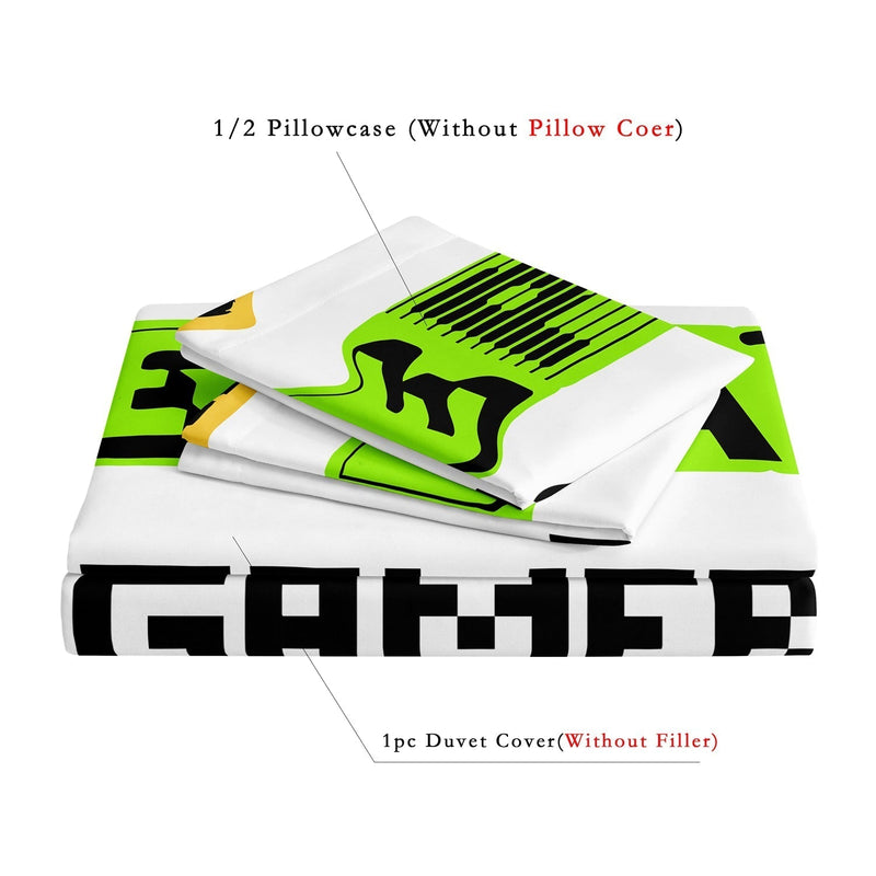 Ultimate Gamer Duvet Cover Set for Teens – Luxurious Soft Polyester/Cotton, Includes Pillowcase, Perfect for Single and Double Beds!