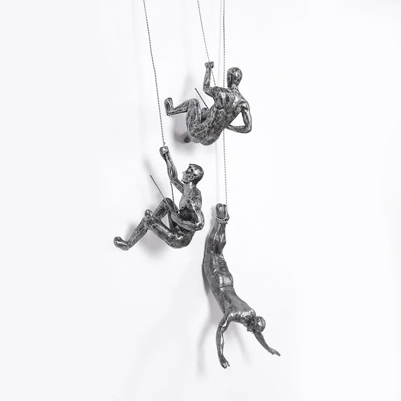 Ascendant Climbing Man Wall Decoration – Inspirational and Dynamic Artwork for Your Home