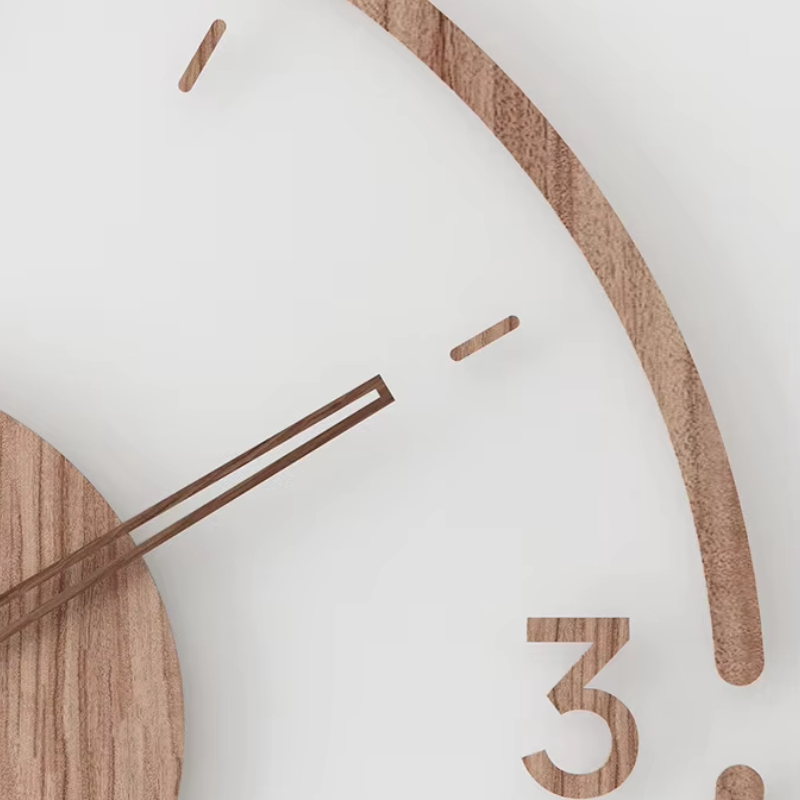 Stylish Scandinavian Wooden Wall Clock - Modern and Minimalist Design