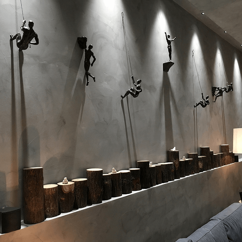Ascendant Climbing Man Wall Decoration – Inspirational and Dynamic Artwork for Your Home