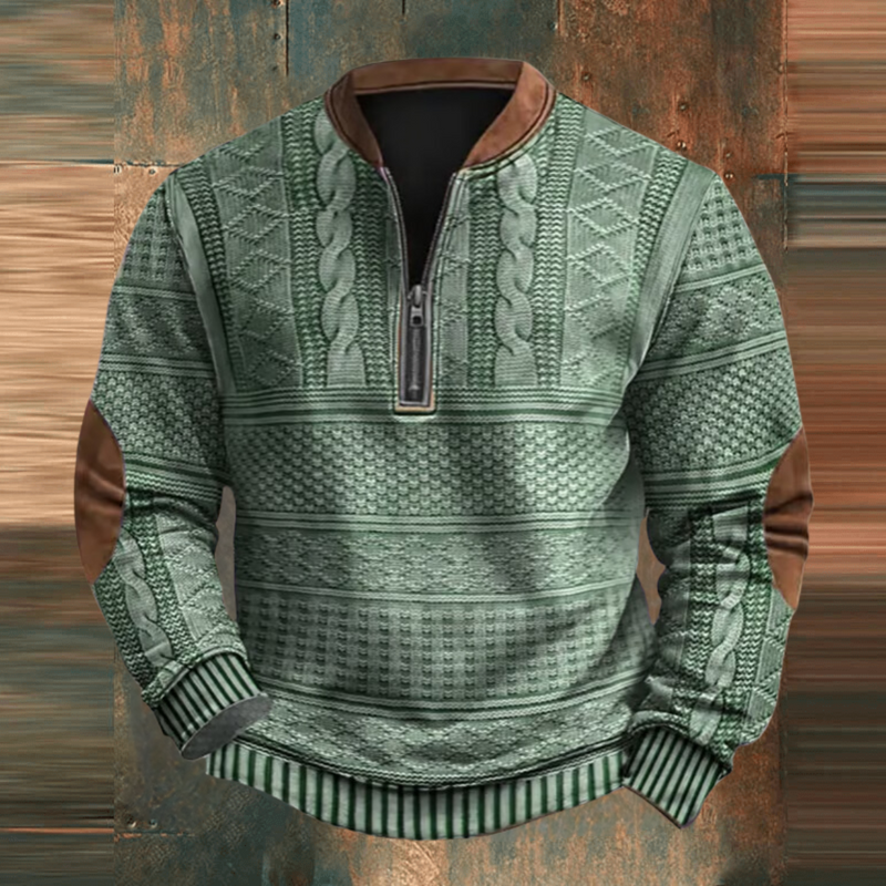 Garry Sweater – Timeless Elegance and Ultimate Comfort in a Cotton Blend with Zipper