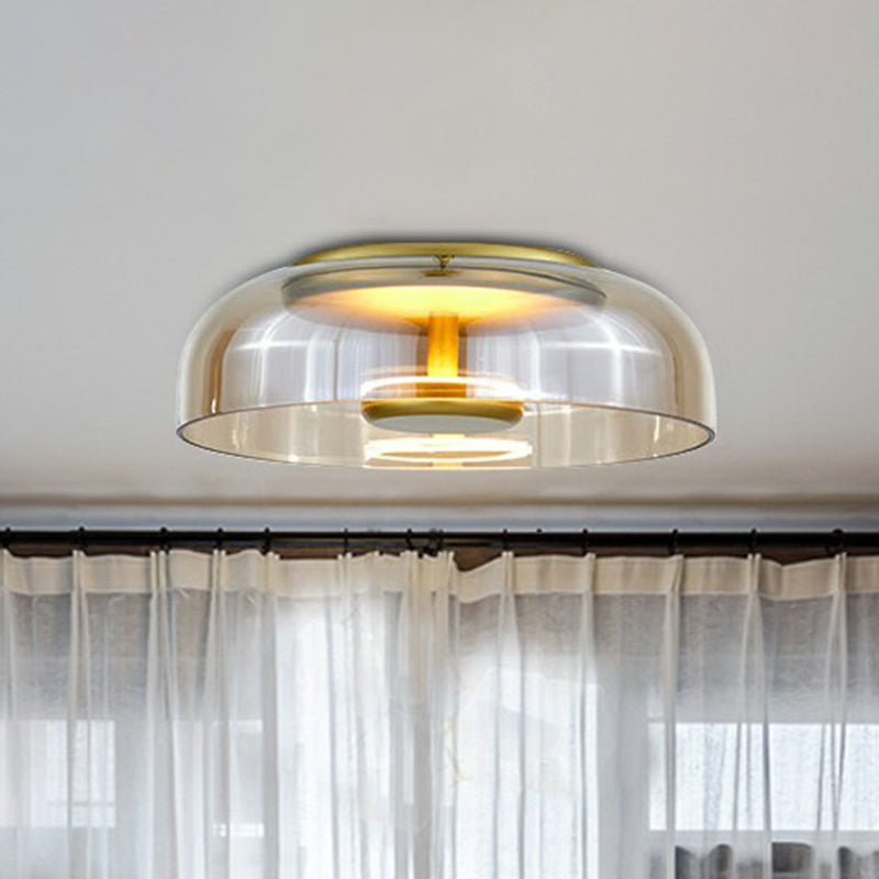 DeckGlow | Elegant Glass LED Ceiling Light for a Radiant Room Atmosphere