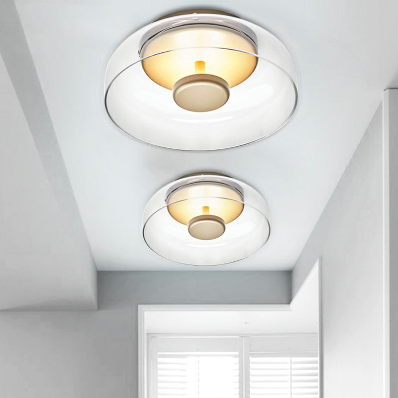 DeckGlow | Elegant Glass LED Ceiling Light for a Radiant Room Atmosphere