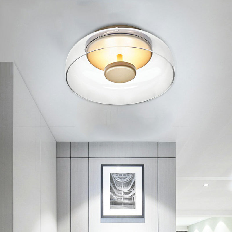 DeckGlow | Elegant Glass LED Ceiling Light for a Radiant Room Atmosphere