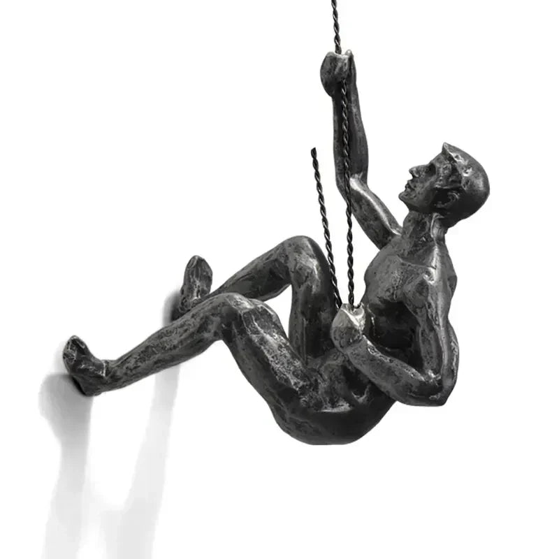 Ascendant Climbing Man Wall Decoration – Inspirational and Dynamic Artwork for Your Home
