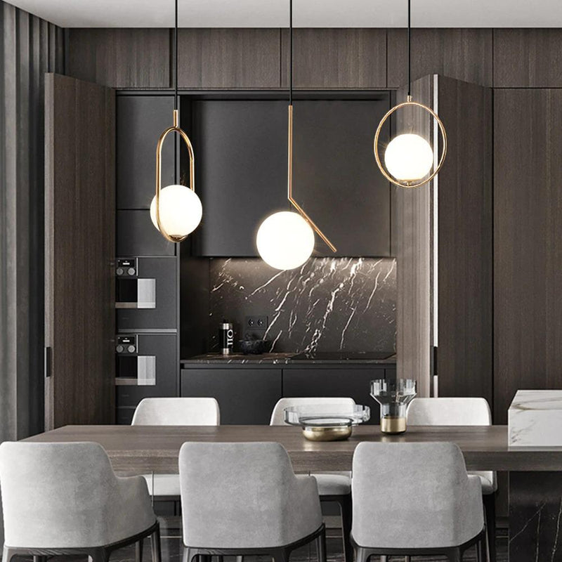 Harmonious Glass Hanging Lamp - Stylish and Contemporary Lighting