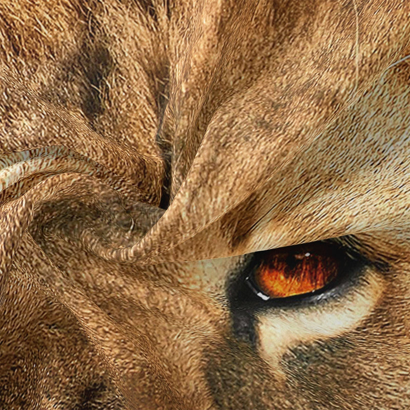 Adventurous Lion Print Duvet Cover 140x200 – Luxury Microfiber Bedding Set for Unforgettable Nights of Comfort