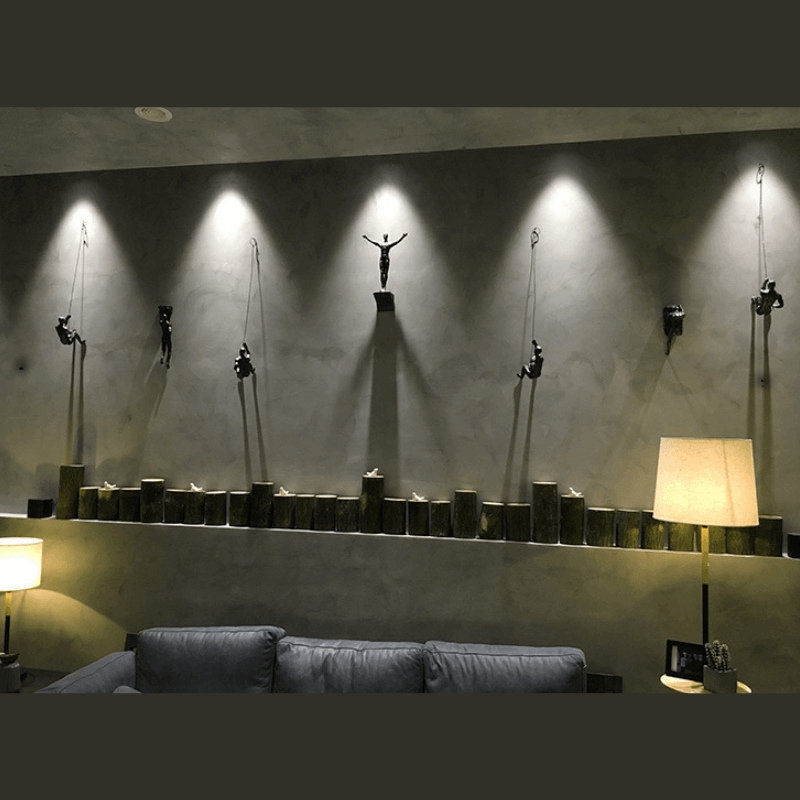 Ascendant Climbing Man Wall Decoration – Inspirational and Dynamic Artwork for Your Home