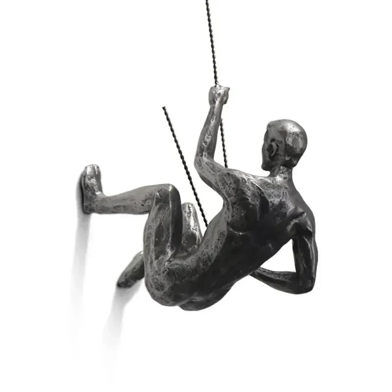Ascendant Climbing Man Wall Decoration – Inspirational and Dynamic Artwork for Your Home