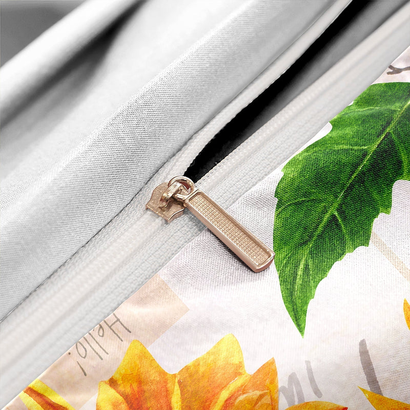 Sunflower Duvet Cover Set – Luxury Bedding with Artistic Designs – Includes Pillowcases in Various Sizes