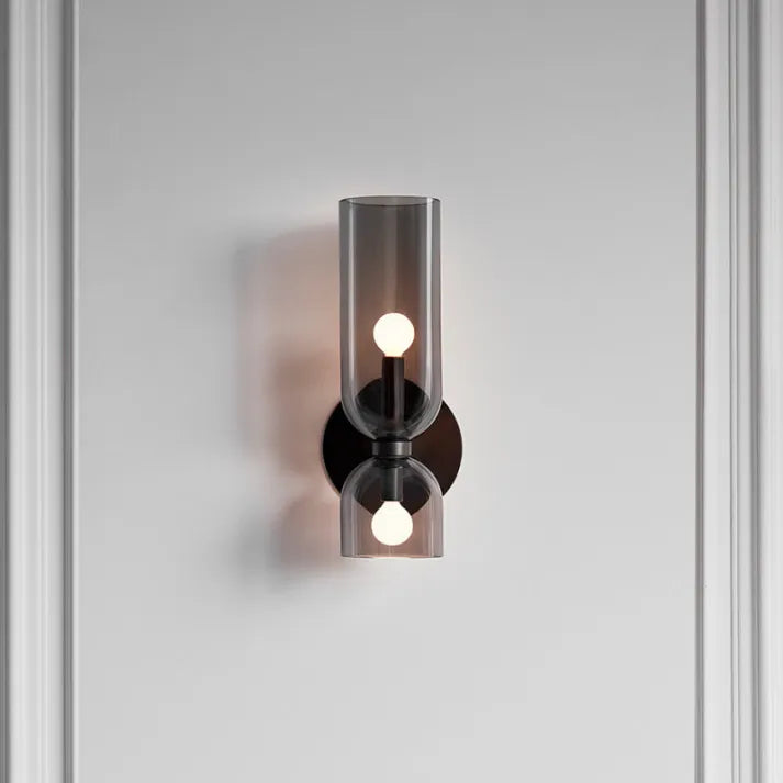 Stylish LED Wall Lamp with Double Glass Head - Energy-Efficient Lighting for Bedroom and Living Room