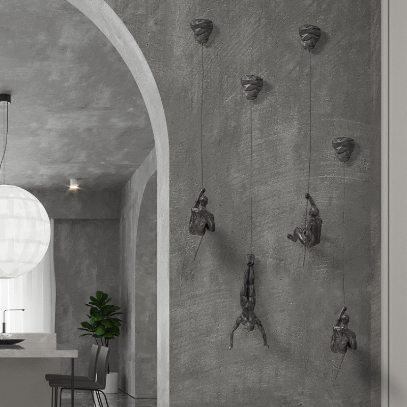 Ascendant Climbing Man Wall Decoration – Inspirational and Dynamic Artwork for Your Home