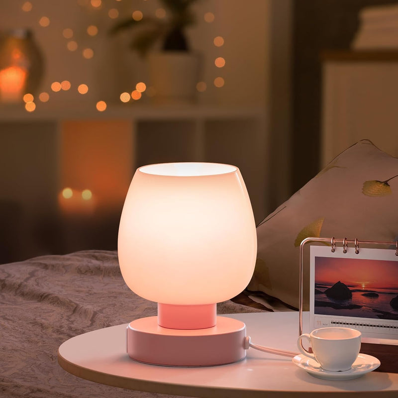 Stylish Set of 2 Dimmable Touch Table Lamps – Modern Night Lamps with User-Friendly Control