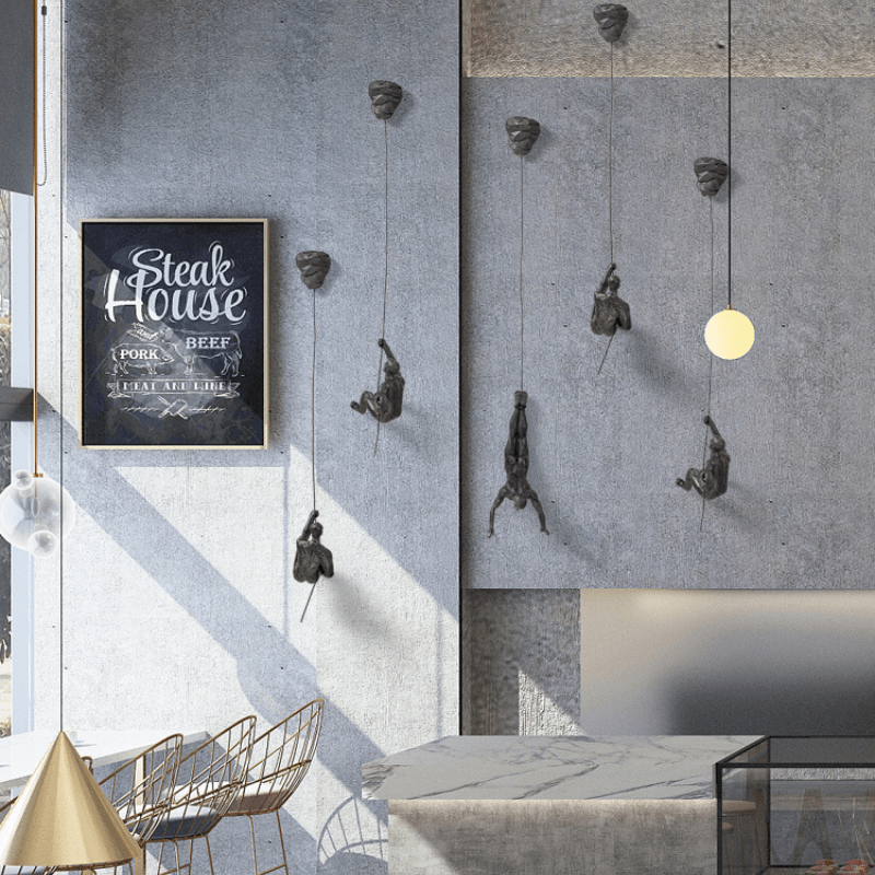 Ascendant Climbing Man Wall Decoration – Inspirational and Dynamic Artwork for Your Home