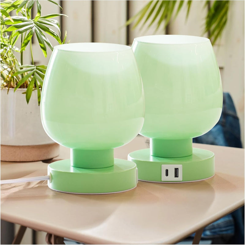 Stylish Set of 2 Dimmable Touch Table Lamps – Modern Night Lamps with User-Friendly Control