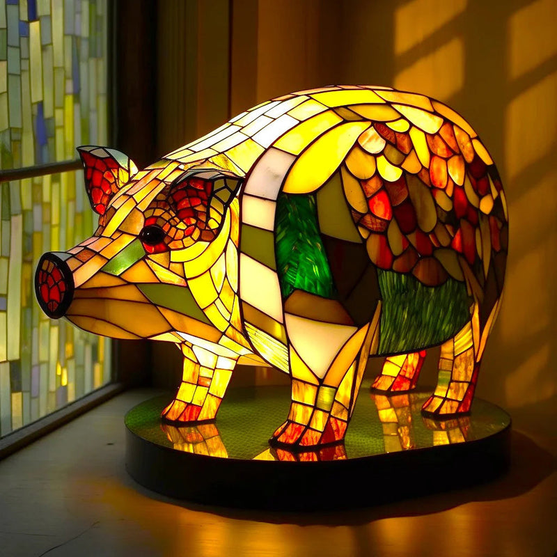Chic Animal Lamp in Stained Glass Style – Bring Elegance and Coziness to Your Home