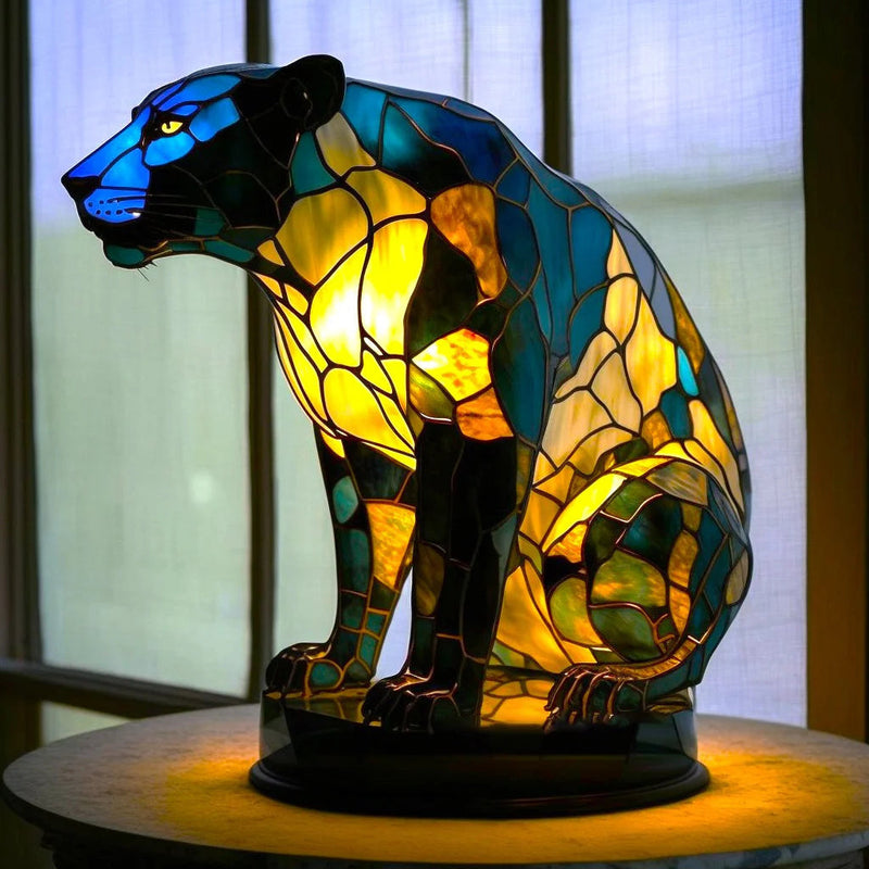 Chic Animal Lamp in Stained Glass Style – Bring Elegance and Coziness to Your Home