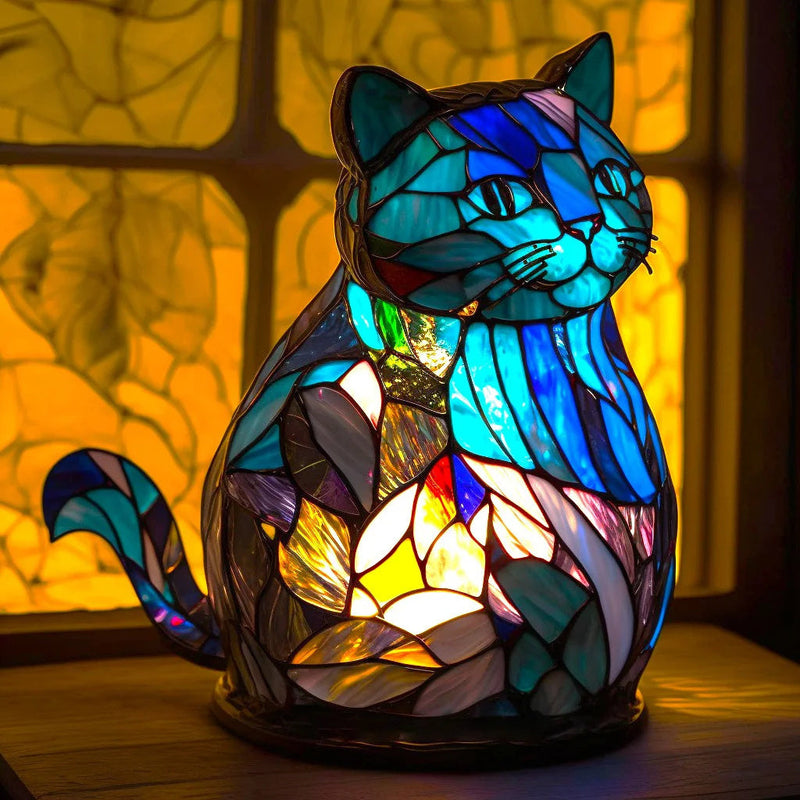 Chic Animal Lamp in Stained Glass Style – Bring Elegance and Coziness to Your Home