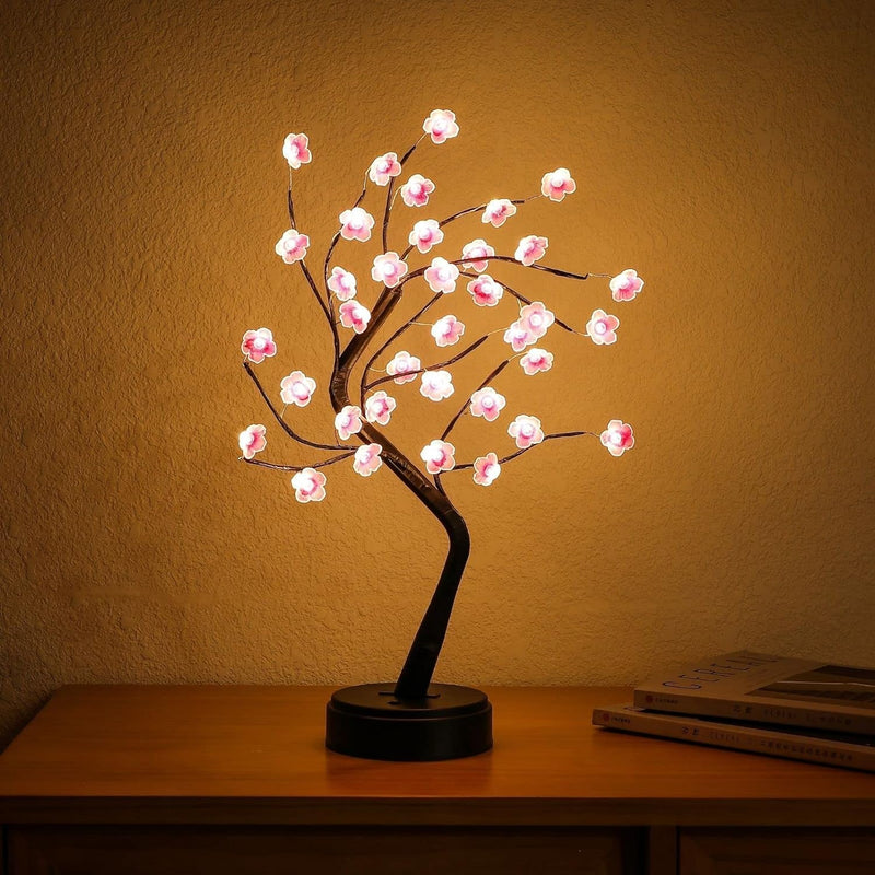 Atmospheric LED Bonsai Lamp – Enchanting Cherry Blossom Lighting for a Magical Atmosphere