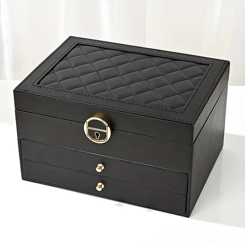 Stylish Luxury Leather Jewelry Box – The Perfect Space for Your Treasures