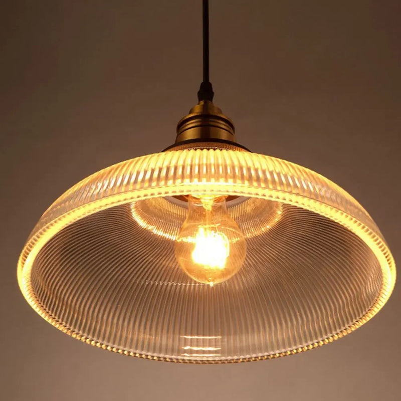 Stylish Glass Pendant Lamp for Dining Table – Sleek Industrial Design with E27 Socket, Perfect for Living Rooms and Commercial Spaces