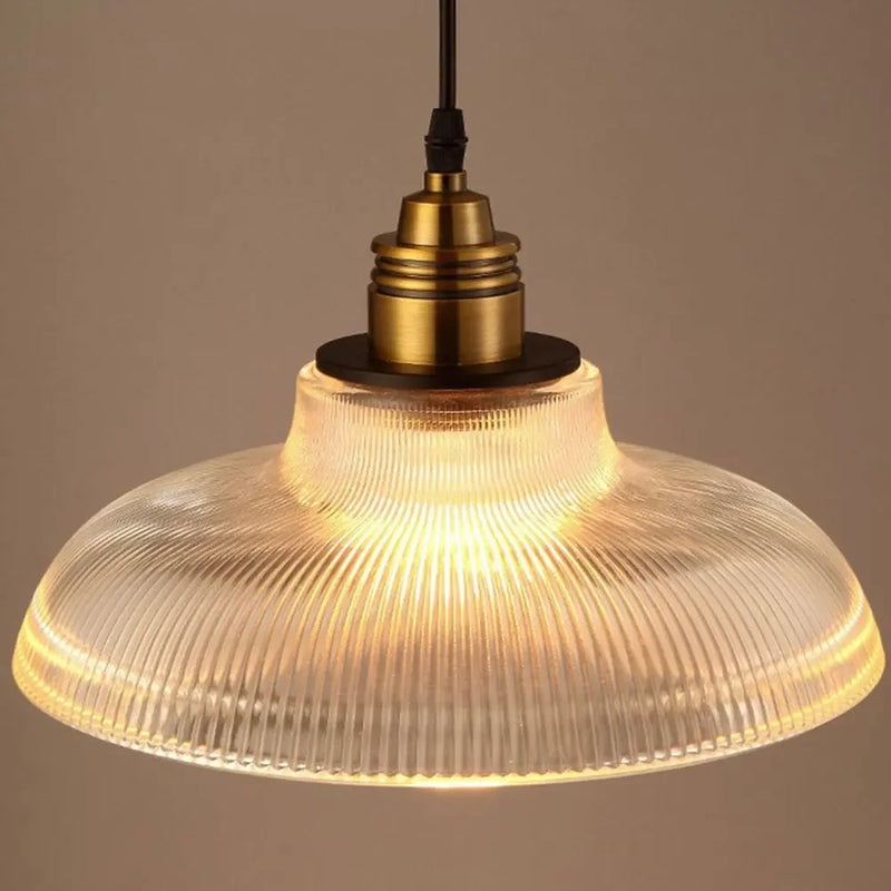 Stylish Glass Pendant Lamp for Dining Table – Sleek Industrial Design with E27 Socket, Perfect for Living Rooms and Commercial Spaces