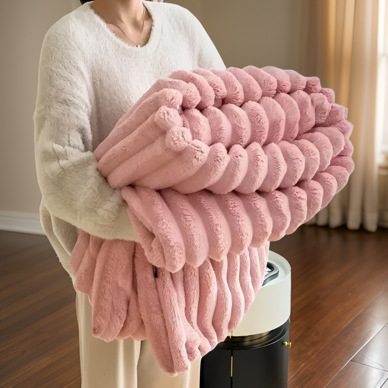Cozy Fluffy Fleece Blanket 150x200 cm – Delightfully Warm for Cozy Evenings in Various Colors