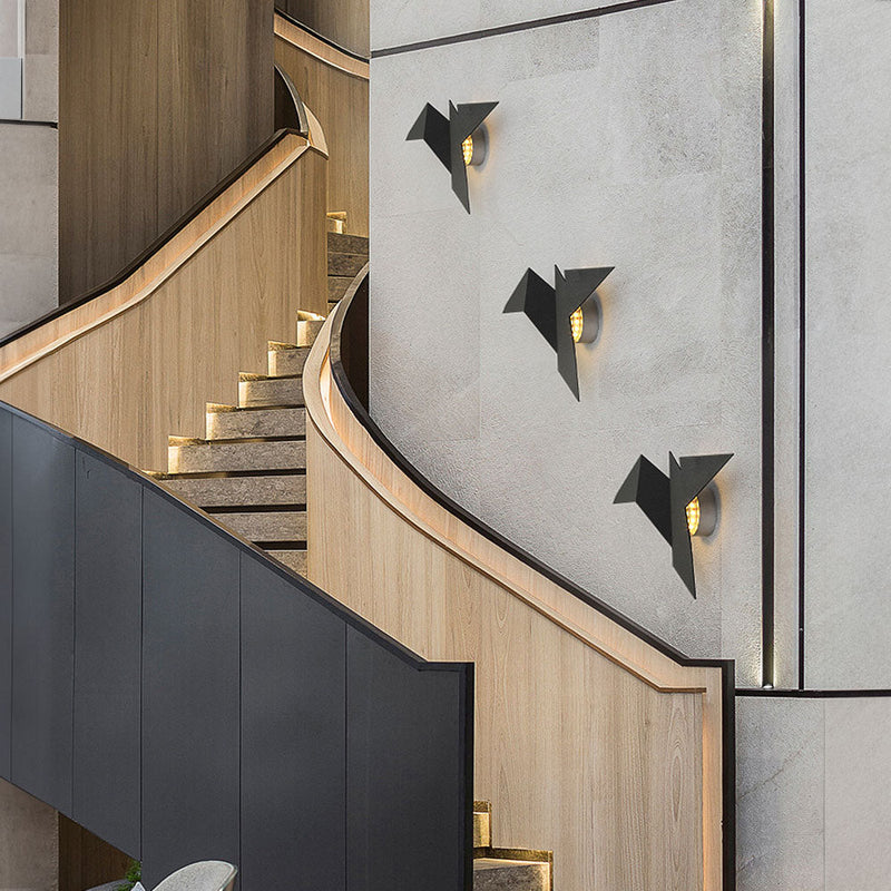 Unique Creative Bird-shaped Wall Lamp in Black - Artistic LED Wall Light for Beautiful Interior Design