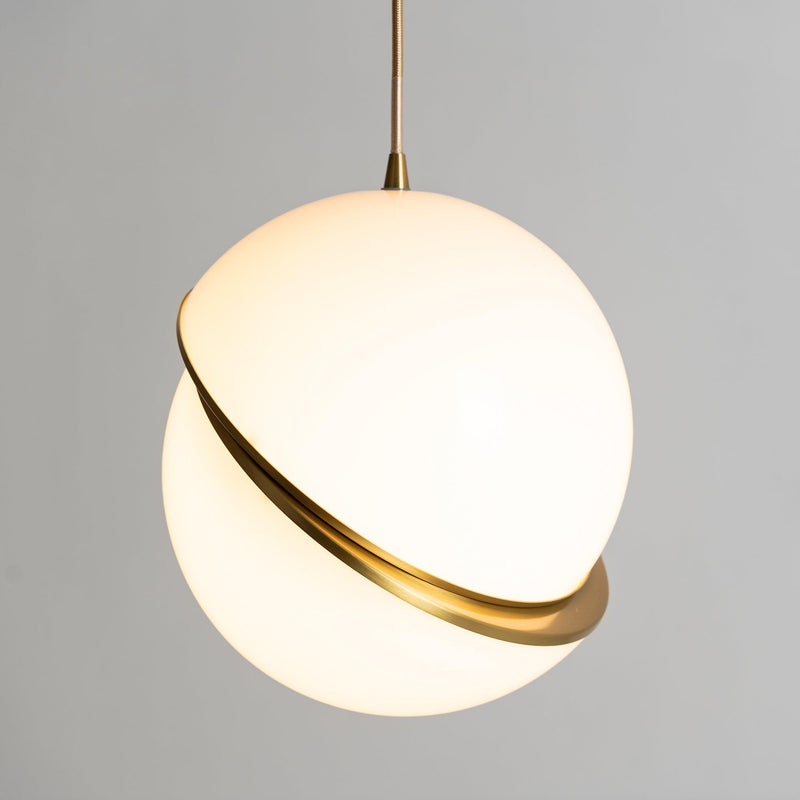Soft Crescent LED Pendant Lamp – Sleek Half-Moon Ceiling Light in Elegant Brass & Acrylic