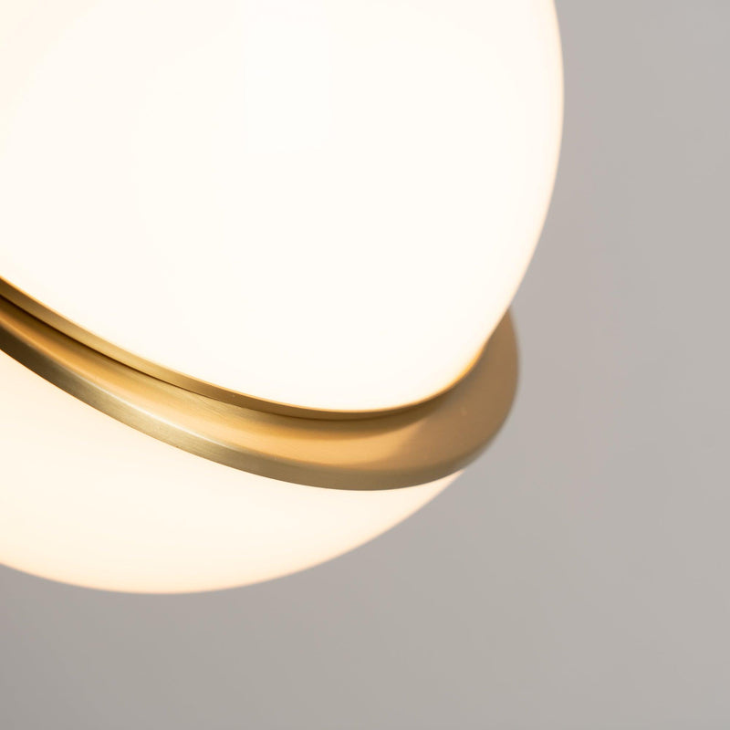 Soft Crescent LED Pendant Lamp – Sleek Half-Moon Ceiling Light in Elegant Brass & Acrylic
