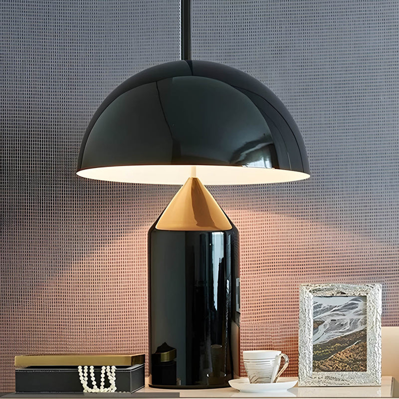 Stylish Vintage and Modern LED Table Lamp Made of High-Quality Metal and Glass with Convenient Push Button Switch – Perfect for Your Living Room and Bedroom!