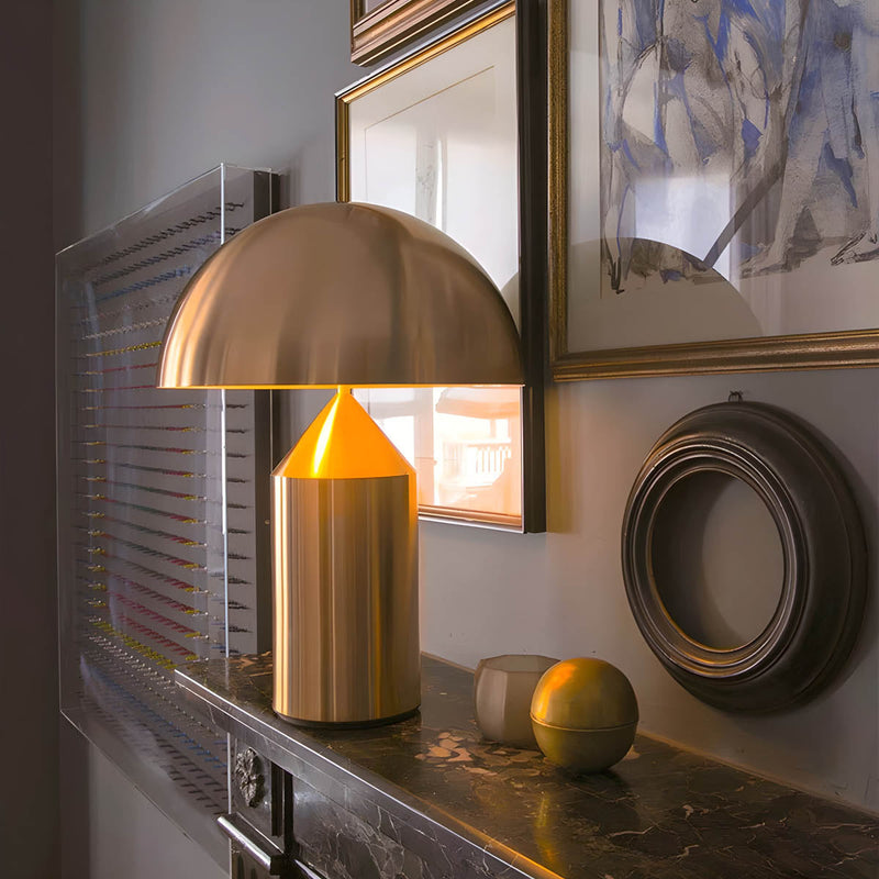 Stylish Vintage and Modern LED Table Lamp Made of High-Quality Metal and Glass with Convenient Push Button Switch – Perfect for Your Living Room and Bedroom!