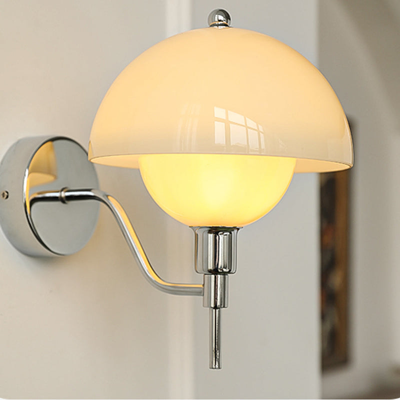 Mushroom-Shaped Cream Wall Lamp - Create a Cozy and Natural Elegance in Your Interior, Perfect for Hallways and Wall Decor