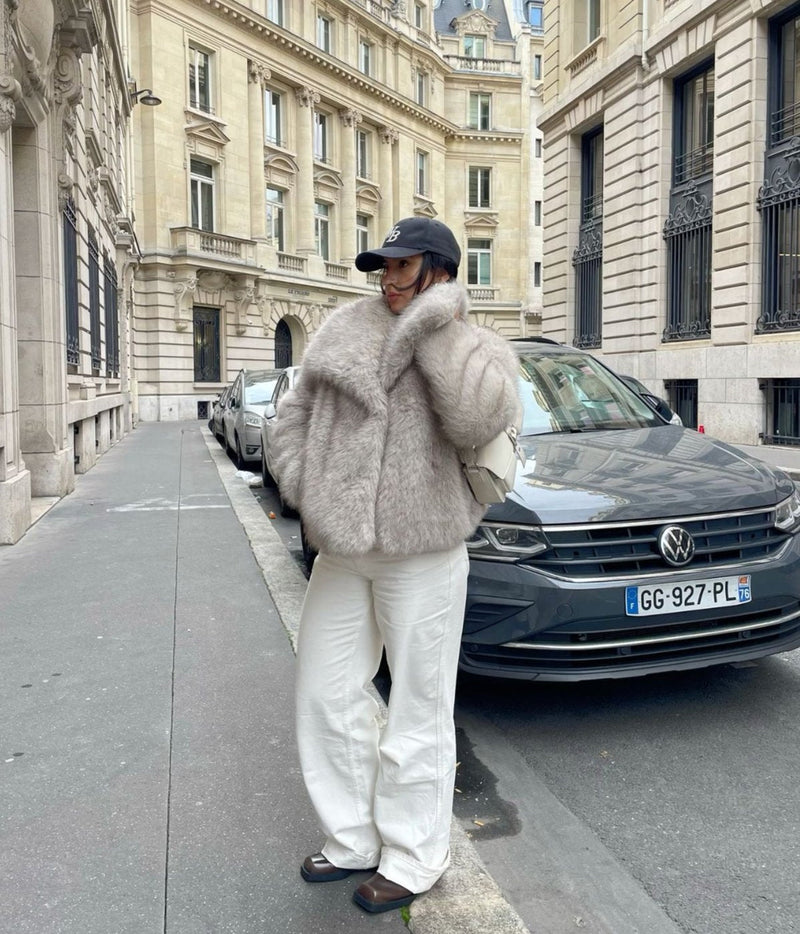 Luxury Imitation Fur Coat – Perfect for Elegance and Warmth in Winter