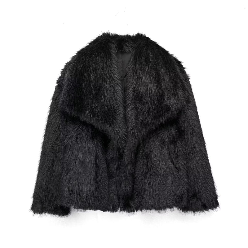 Luxury Imitation Fur Coat – Perfect for Elegance and Warmth in Winter