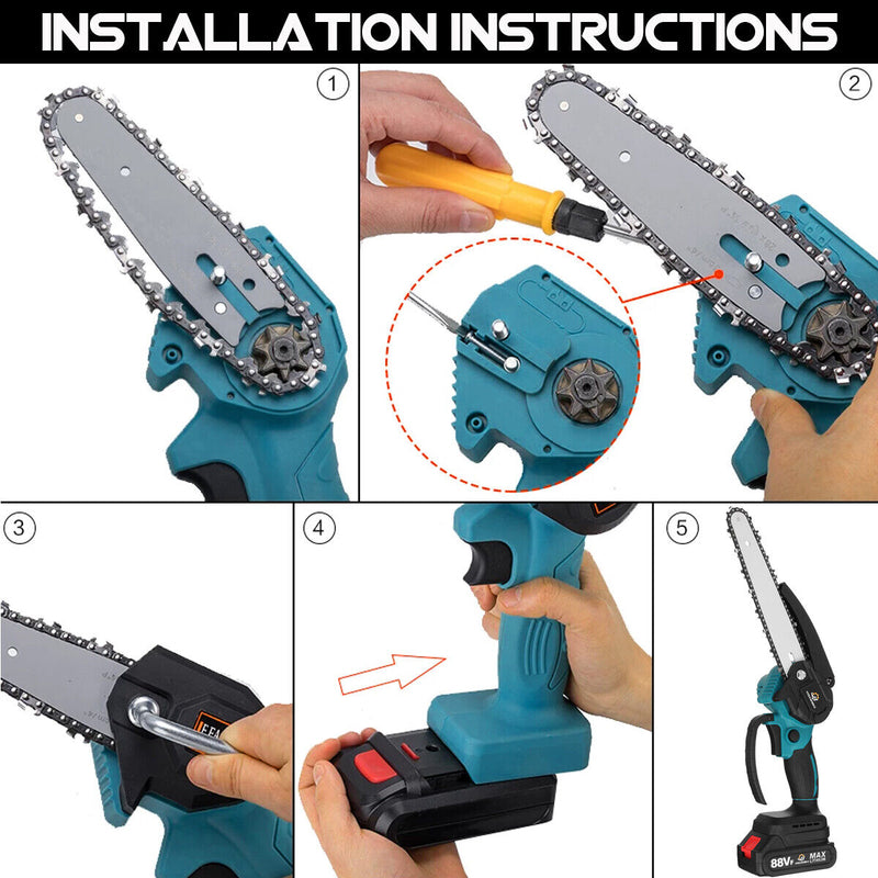 Wireless Electric Chainsaw - Wood Cutting Becomes a Delightful Experience!
