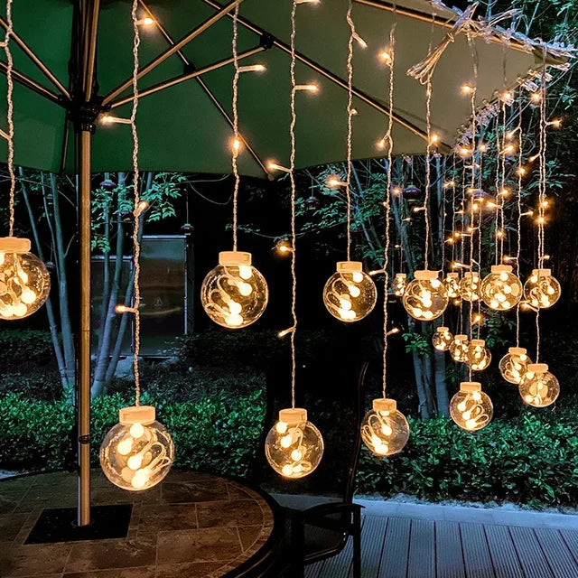 Enchanting TwinkleSphere | Weather-Resistant LED String Lights for a Sparkling Outdoor Lighting Experience