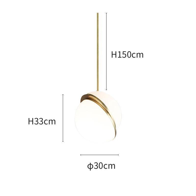 Soft Crescent LED Pendant Lamp – Sleek Half-Moon Ceiling Light in Elegant Brass & Acrylic