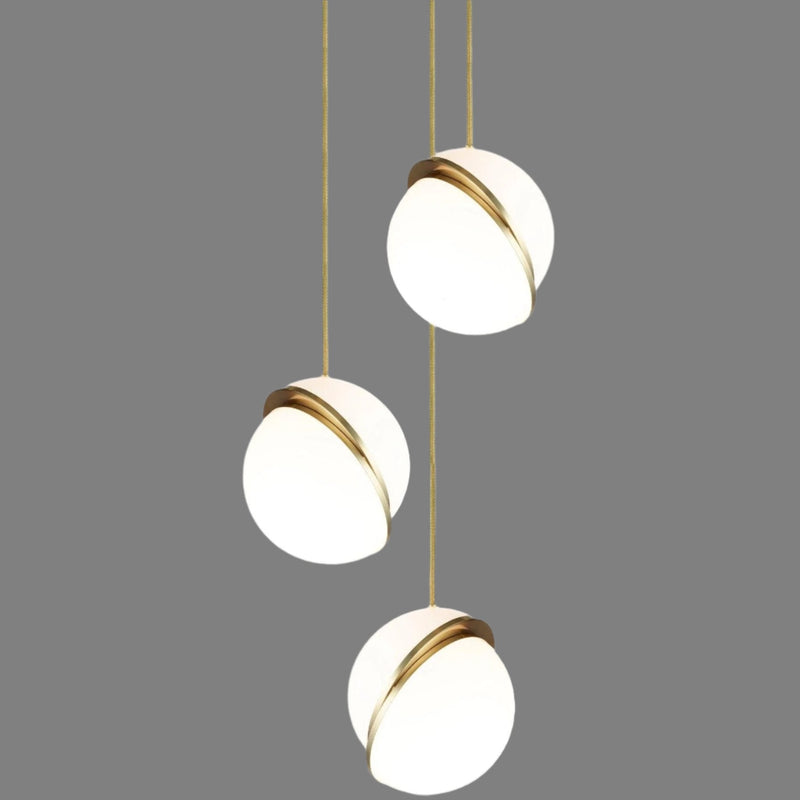 Soft Crescent LED Pendant Lamp – Sleek Half-Moon Ceiling Light in Elegant Brass & Acrylic
