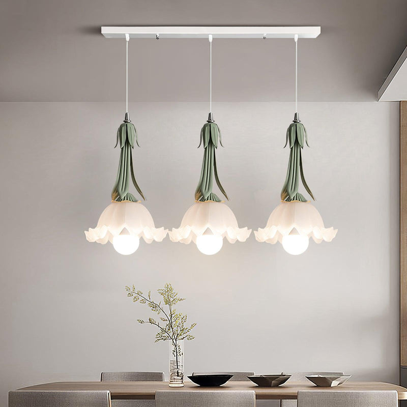 Elegant Lily of the Valley Pendant Lamp – Atmospheric Flower Design with Soft LED Lighting