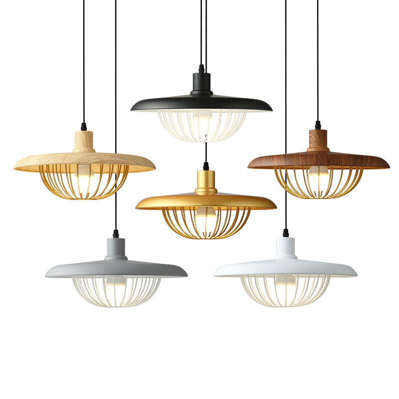 Atmospheric Scandinavian Wooden Pendant Lamp – Trendy Industrial Lighting for Any Space