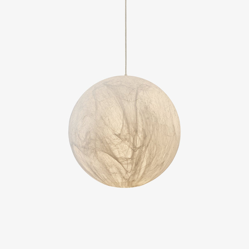 Mondseide Pendant Lamp – Stylish LED Lighting with Natural Silk and Luxurious Metal Finish