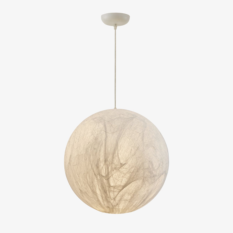 Mondseide Pendant Lamp – Stylish LED Lighting with Natural Silk and Luxurious Metal Finish