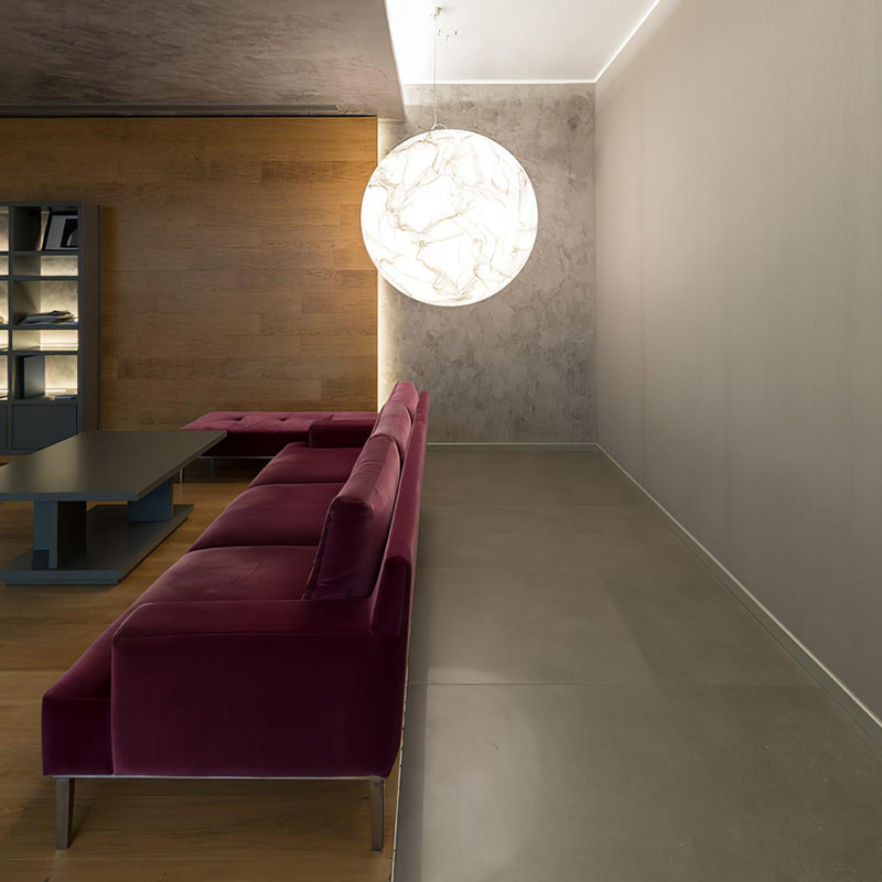 Mondseide Pendant Lamp – Stylish LED Lighting with Natural Silk and Luxurious Metal Finish