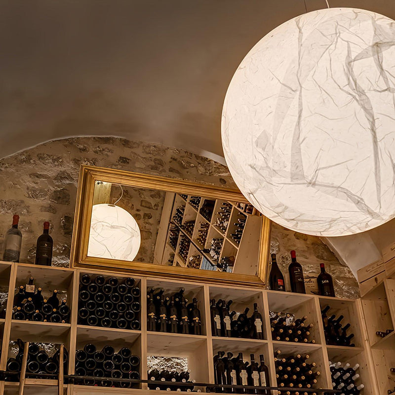 Mondseide Pendant Lamp – Stylish LED Lighting with Natural Silk and Luxurious Metal Finish