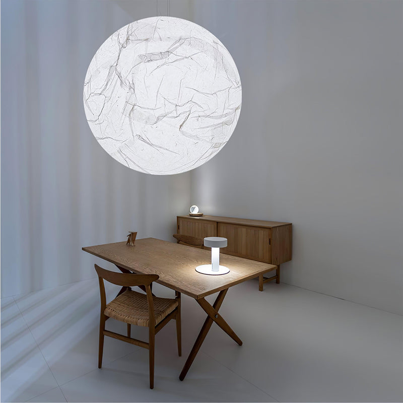 Mondseide Pendant Lamp – Stylish LED Lighting with Natural Silk and Luxurious Metal Finish