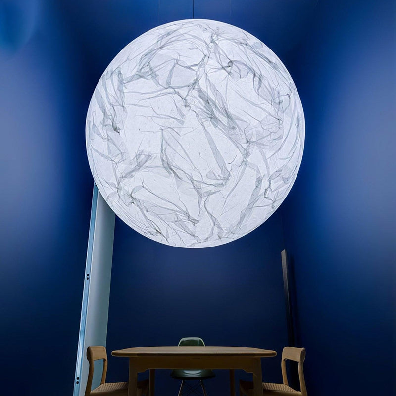 Mondseide Pendant Lamp – Stylish LED Lighting with Natural Silk and Luxurious Metal Finish