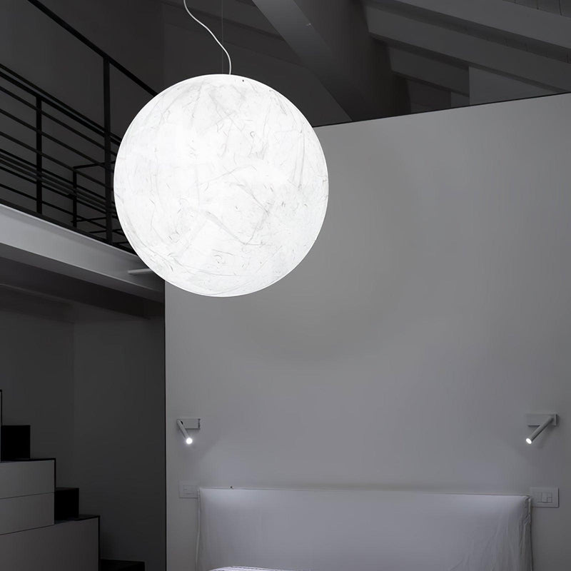 Mondseide Pendant Lamp – Stylish LED Lighting with Natural Silk and Luxurious Metal Finish