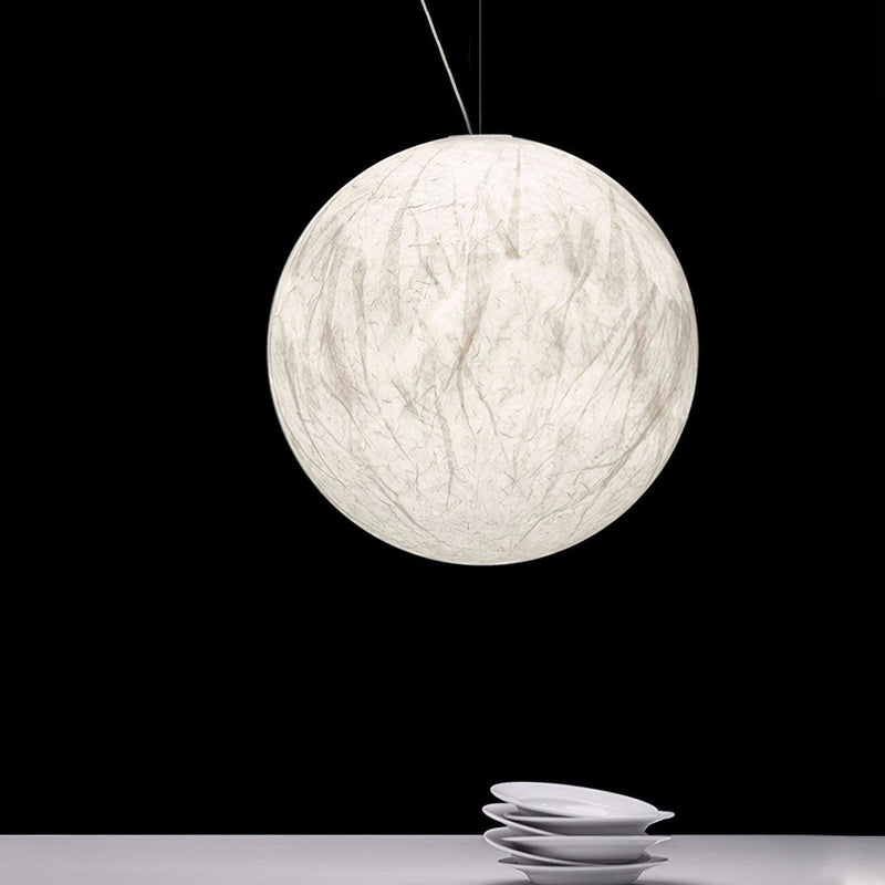 Mondseide Pendant Lamp – Stylish LED Lighting with Natural Silk and Luxurious Metal Finish